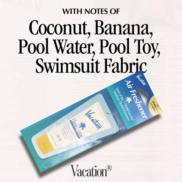 3 Pack New Vacation Hanging Air Freshener Sunscreen Scent Deodorizer Car Home - Picture 4 of 6